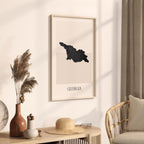 georgia map poster - minimalist boho wall art - digital download - image 2