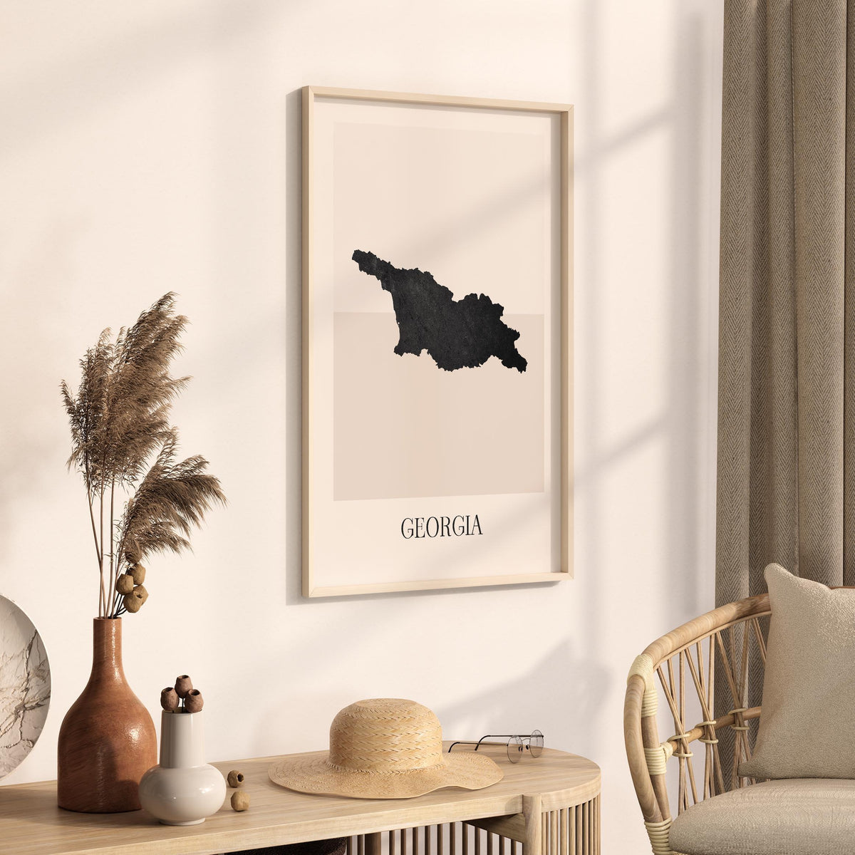 georgia map poster - minimalist boho wall art - digital download - image 2