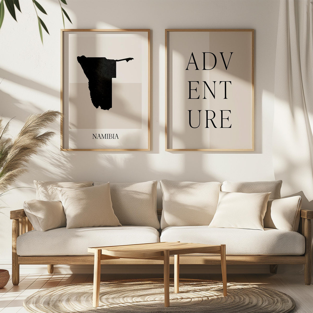 namibia map poster - minimalist boho wall art - digital download - image 5