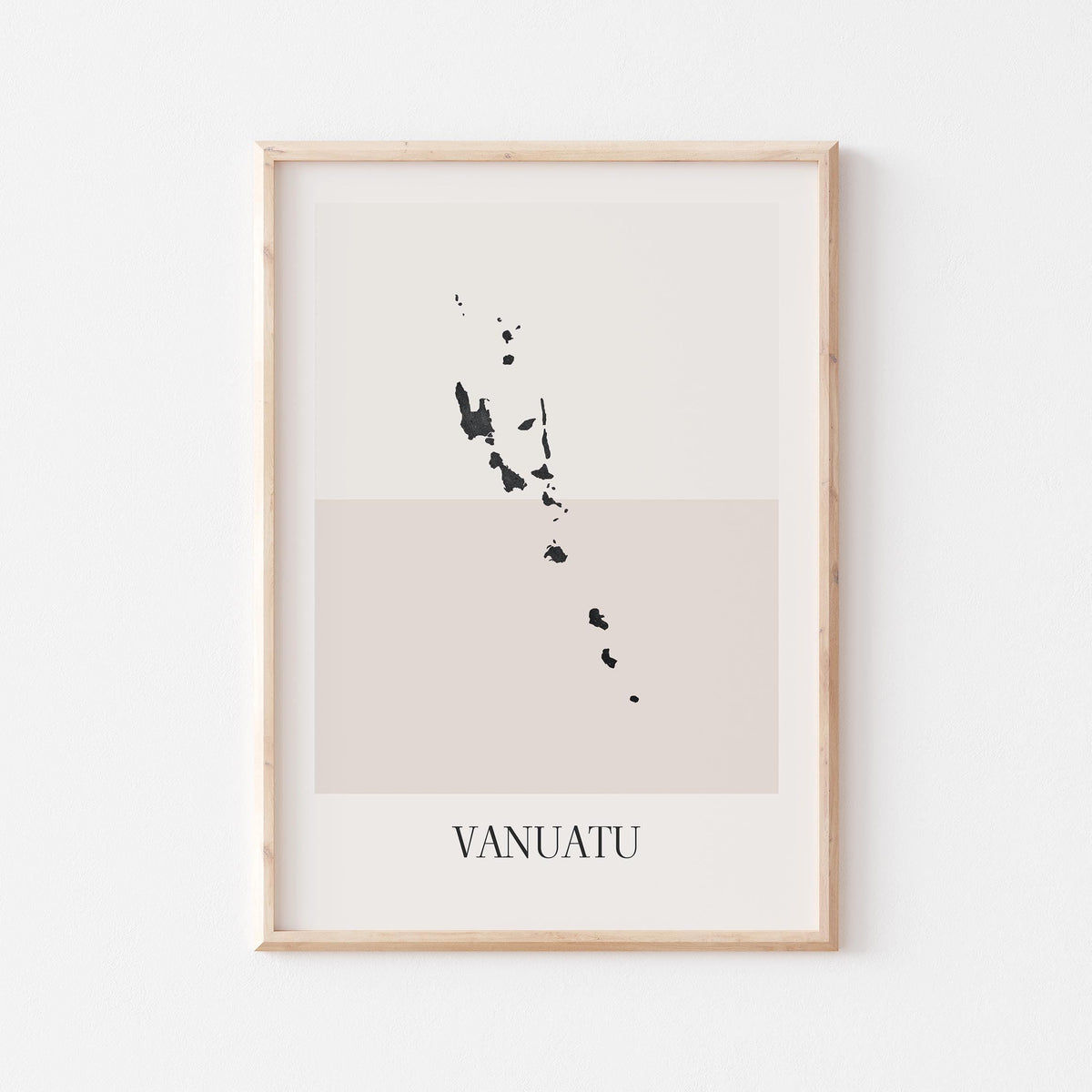 vanuatu map poster - minimalist boho wall art - digital download - image 1