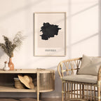 andorra map poster - minimalist boho wall art - digital download - image 3