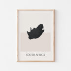 south africa map poster - minimalist boho wall art - digital download - image 1