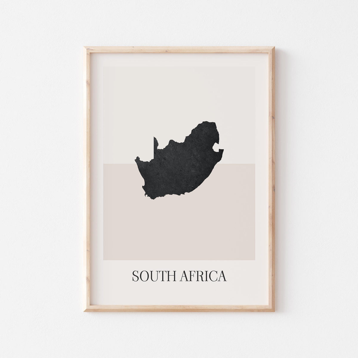 south africa map poster - minimalist boho wall art - digital download - image 1