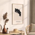 costa rica map poster - minimalist boho wall art - digital download - image 2