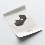 zambia map poster - minimalist boho wall art - digital download - image 4