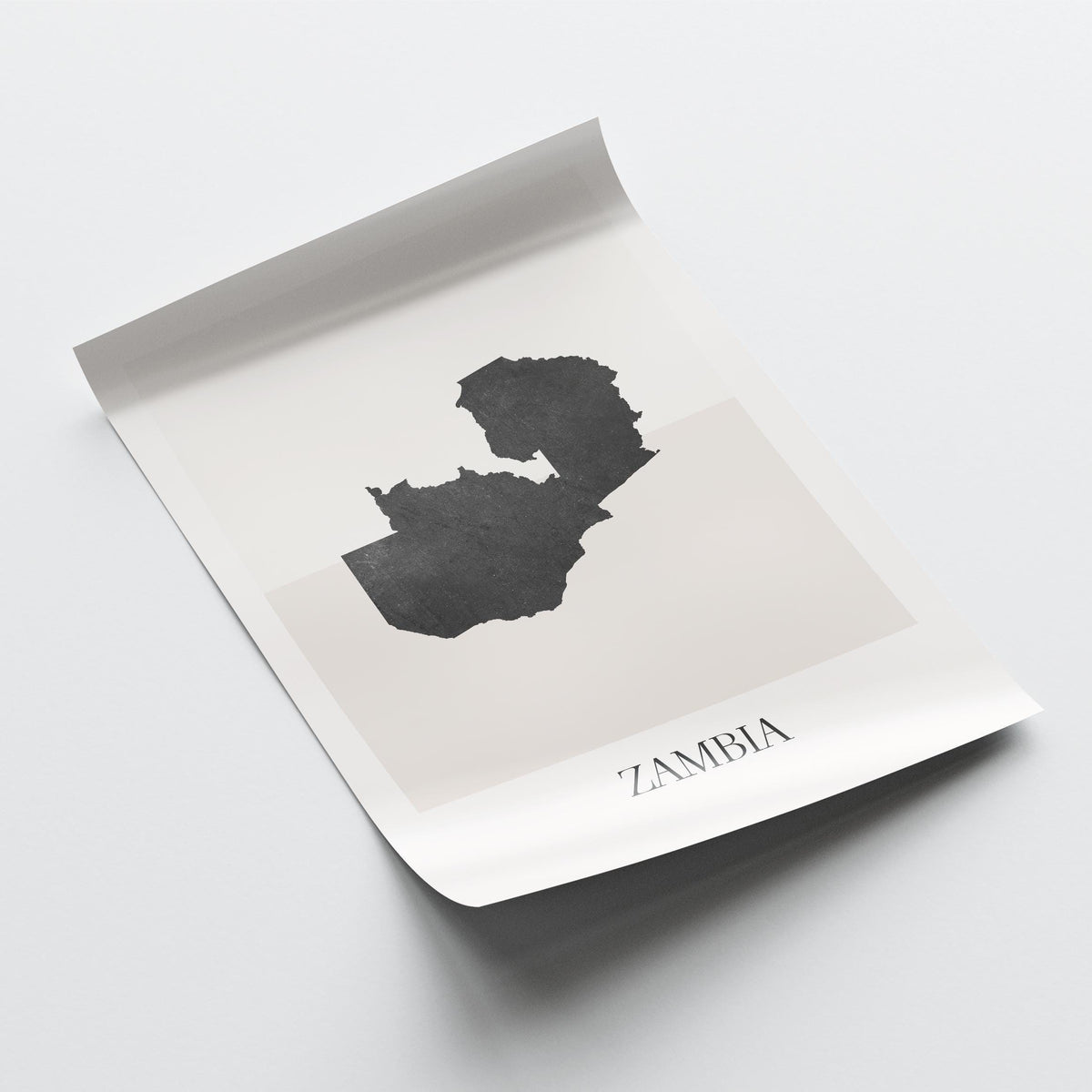 zambia map poster - minimalist boho wall art - digital download - image 4
