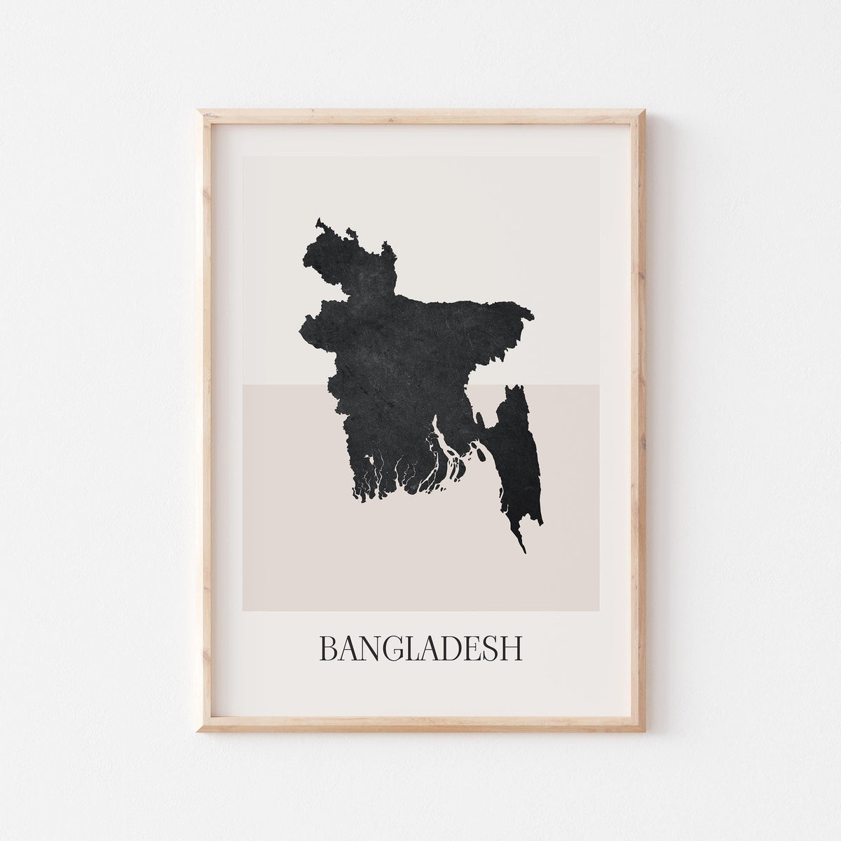 bangladesh map poster - minimalist boho wall art - digital download - image 1
