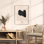 libya map poster - minimalist boho wall art - digital download - image 3