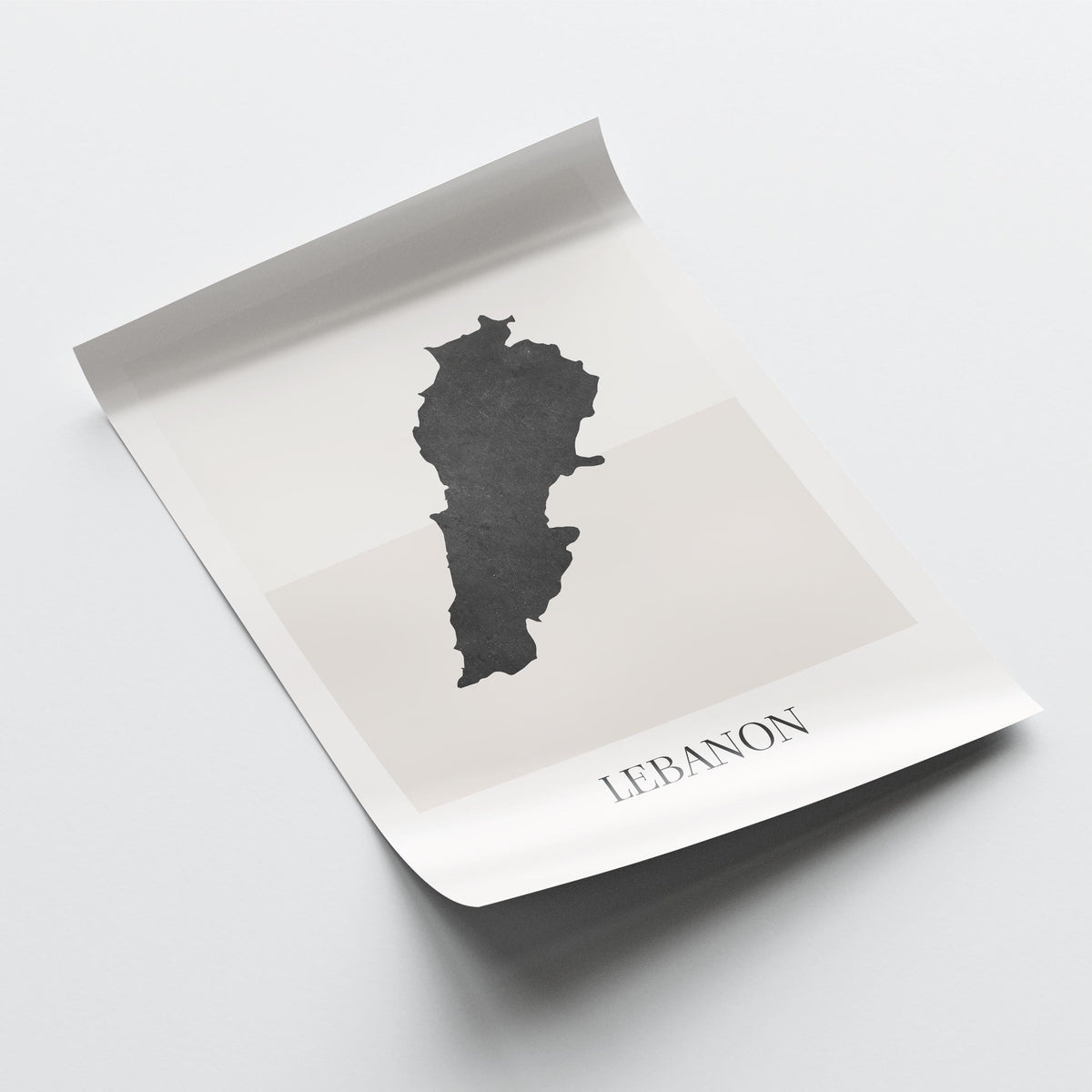 lebanon map poster - minimalist boho wall art - digital download - image 4
