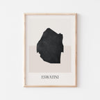 eswatini map poster - minimalist boho wall art - digital download - image 1