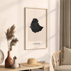ethiopia map poster - minimalist boho wall art - digital download - image 2