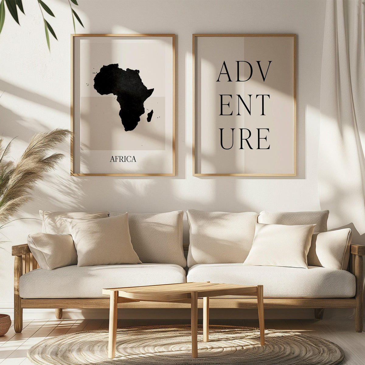 africa map poster - minimalist boho wall art - digital download - image 5