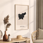 slovenia map poster - minimalist boho wall art - digital download - image 2