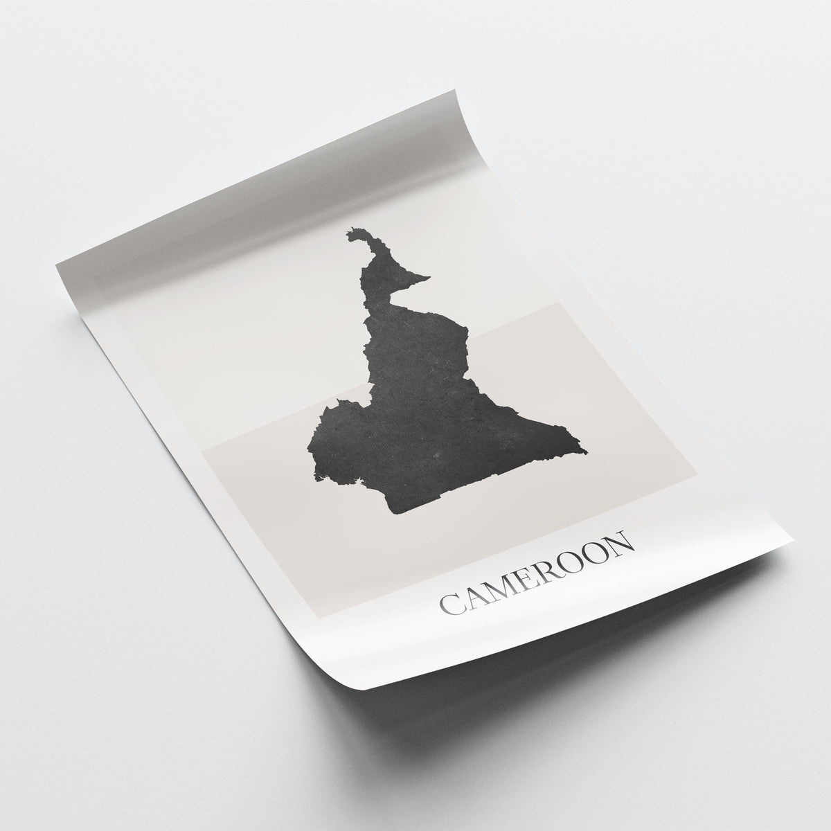 cameroon map poster - minimalist boho wall art - digital download - image 4