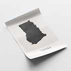 ghana map poster - minimalist boho wall art - digital download - image 4