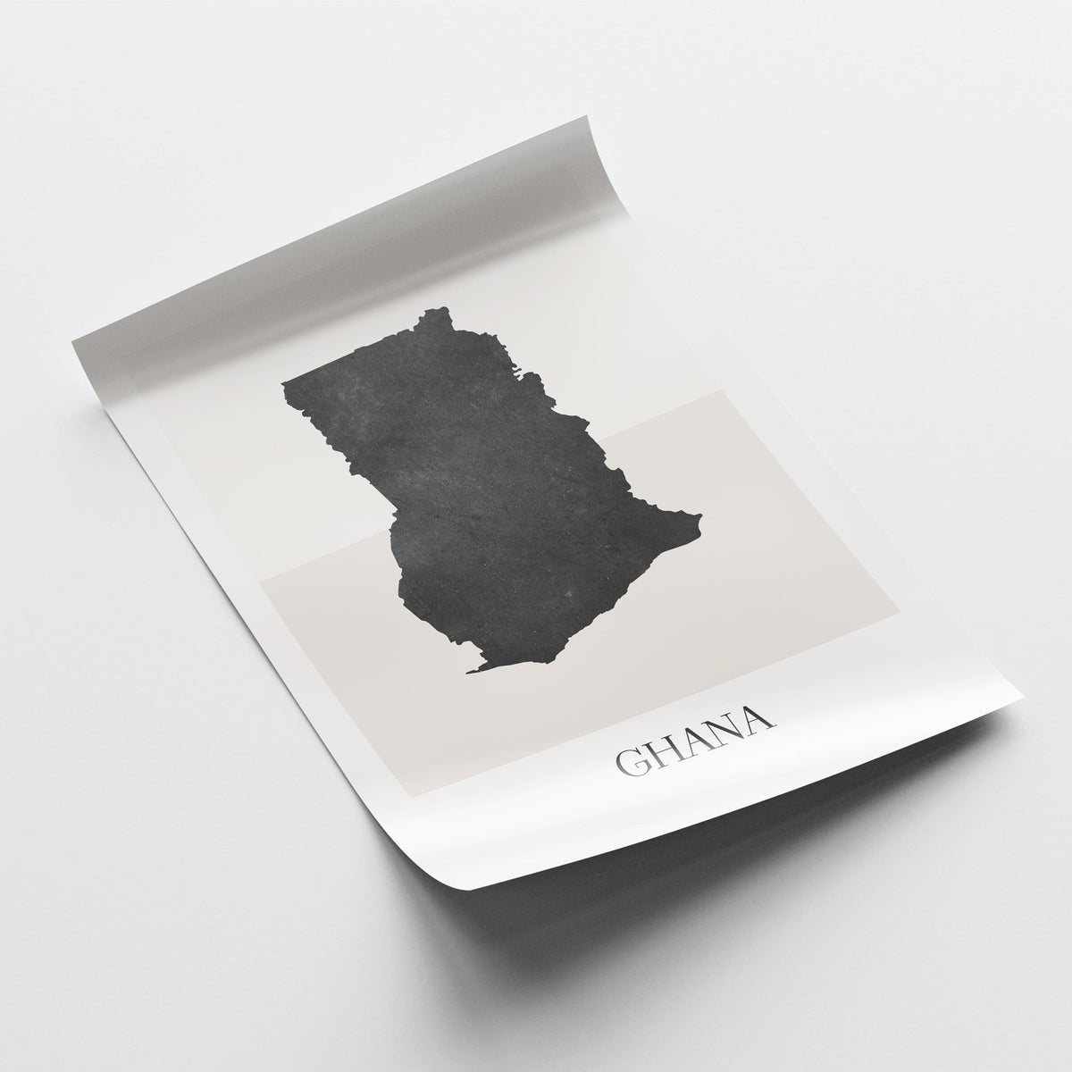 ghana map poster - minimalist boho wall art - digital download - image 4