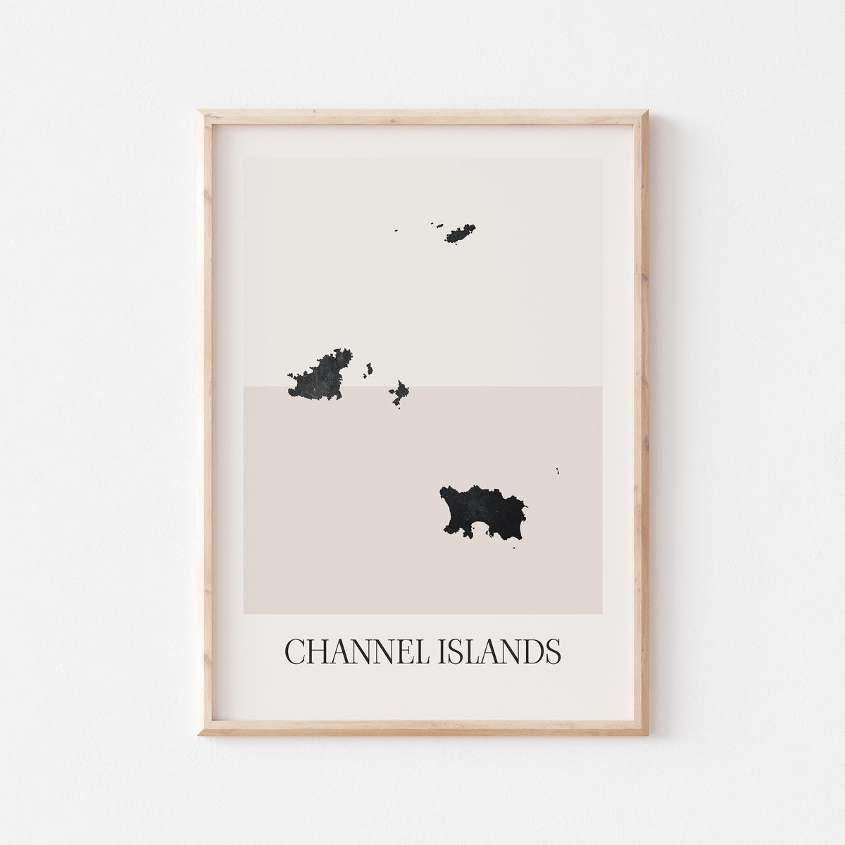 channel islands map poster - minimalist boho wall art - digital download - image 1