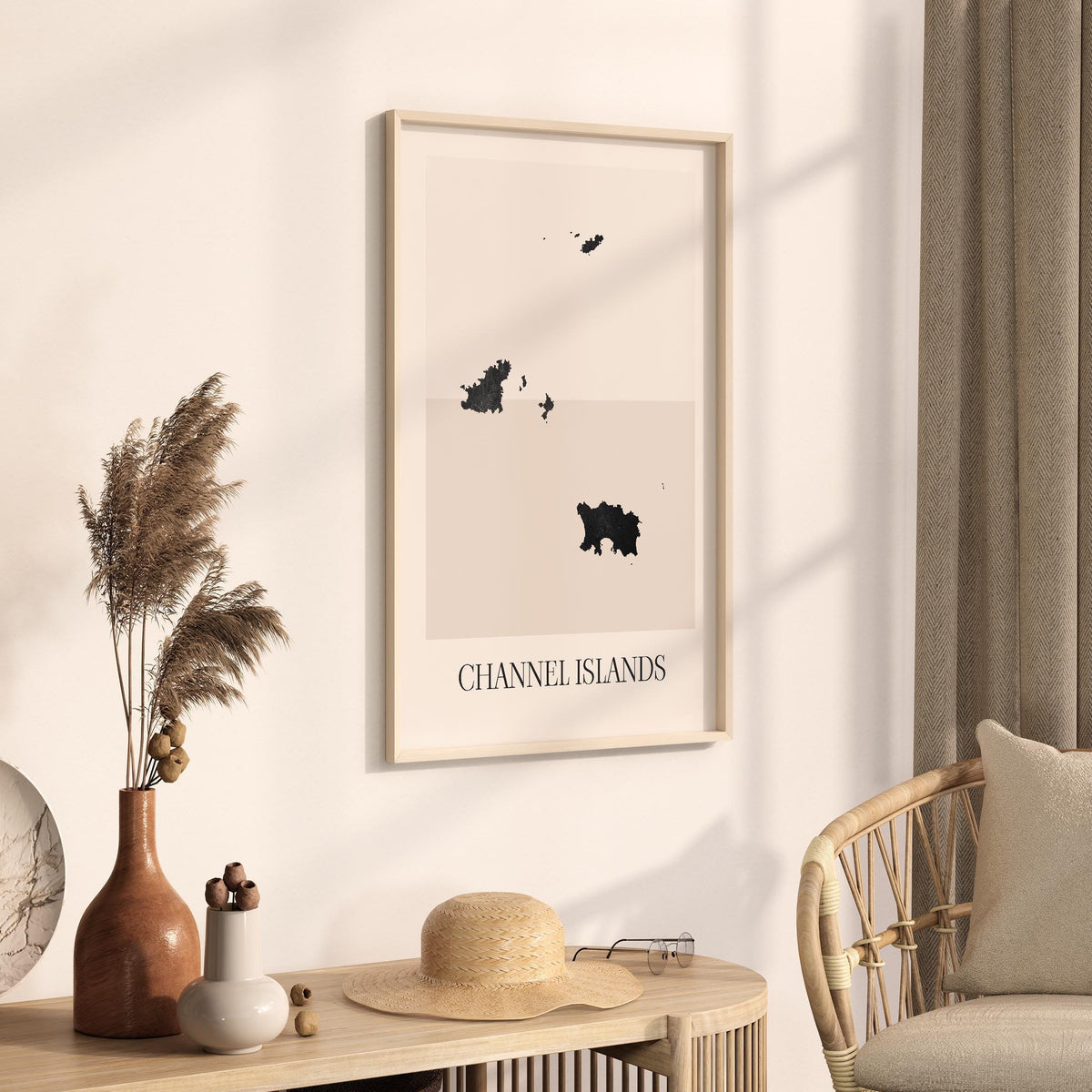 channel islands map poster - minimalist boho wall art - digital download - image 2