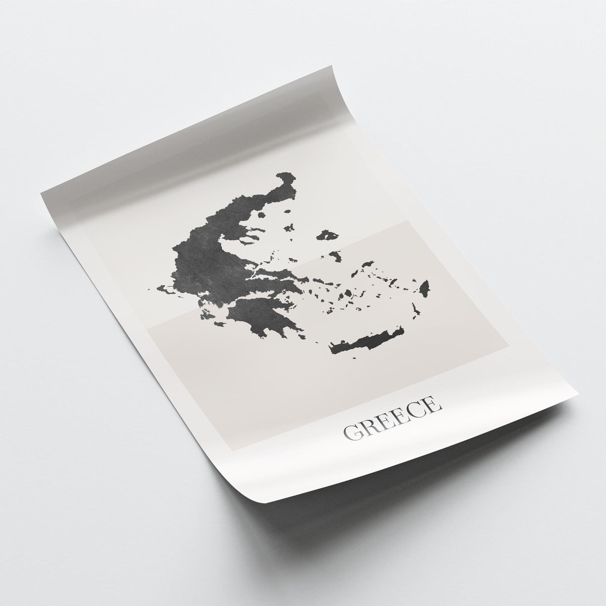 greece map poster - minimalist boho wall art - digital download - image 4