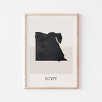 egypt map poster - minimalist boho wall art - digital download - image 1