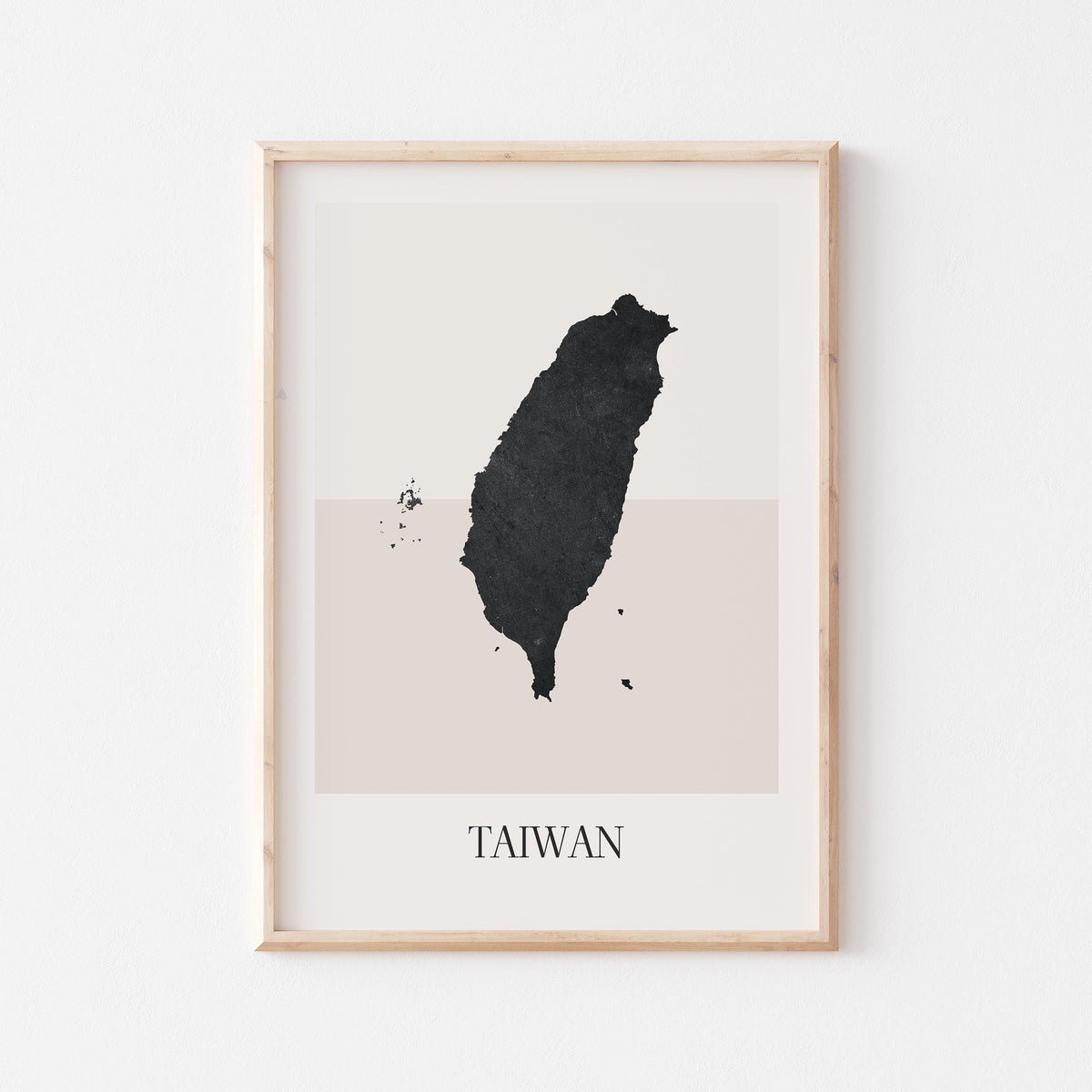 taiwan map poster - minimalist boho wall art - digital download - image 1