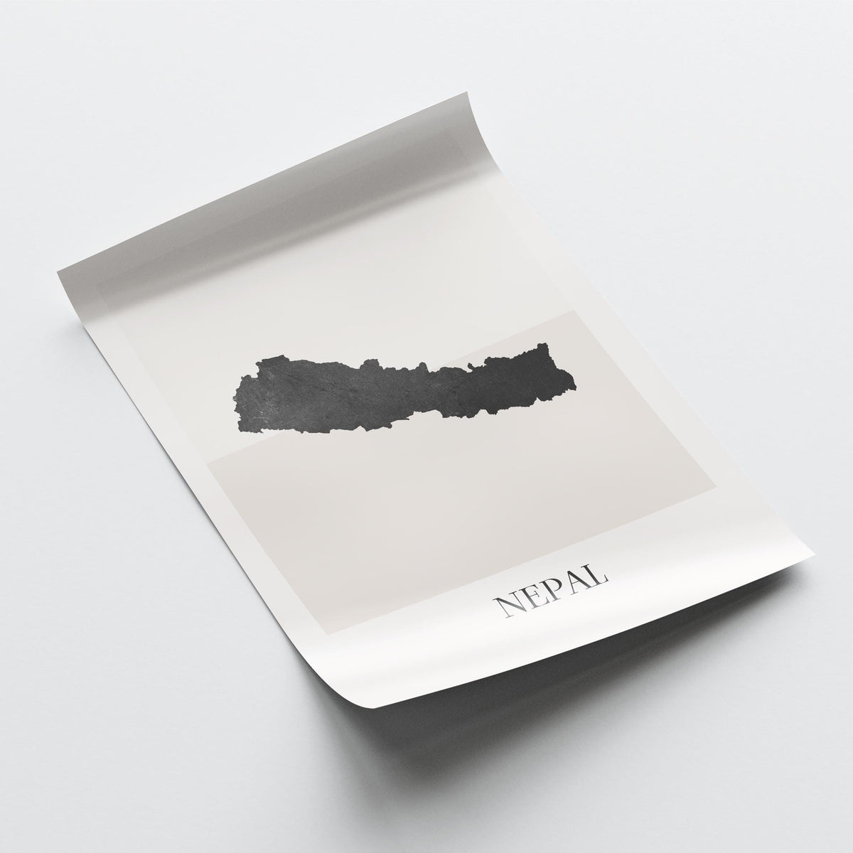 nepal map poster - minimalist boho wall art - digital download - image 4