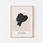 ecuador map poster - minimalist boho wall art - digital download - image 1