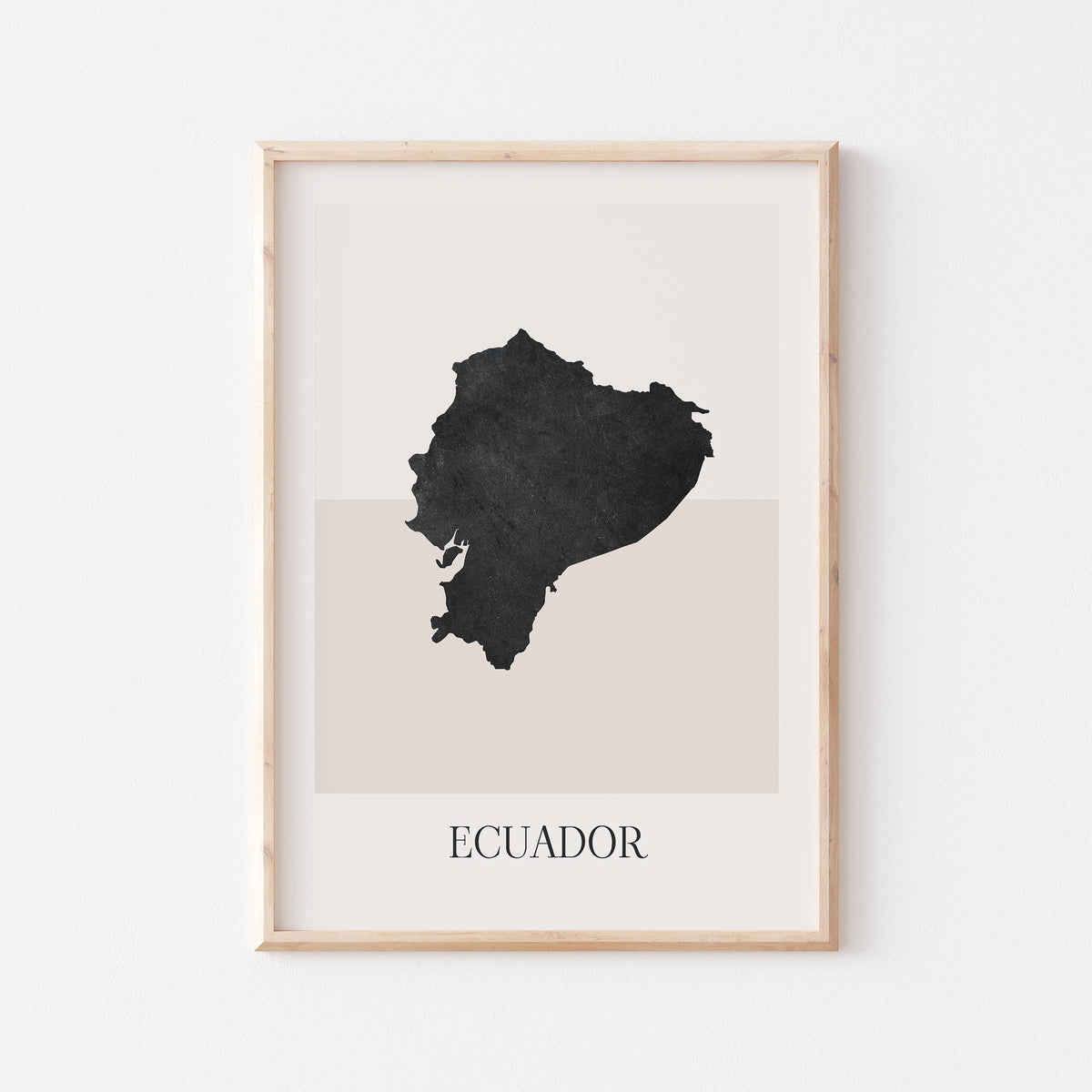 ecuador map poster - minimalist boho wall art - digital download - image 1