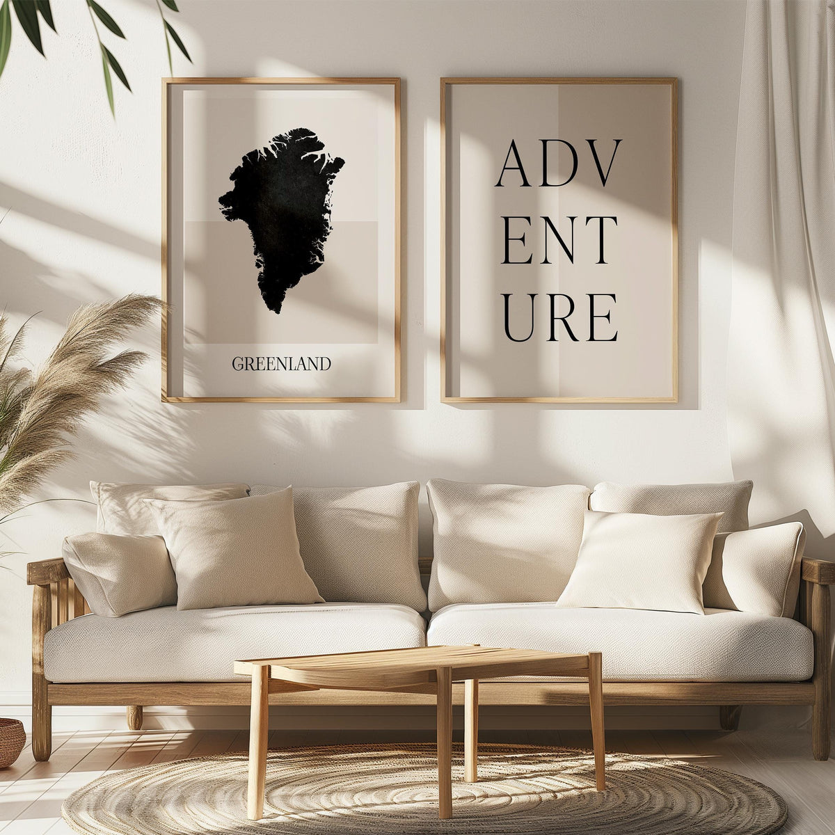 greenland map poster - minimalist boho wall art - digital download - image 5