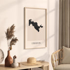 uzbekistan map poster - minimalist boho wall art - digital download - image 2