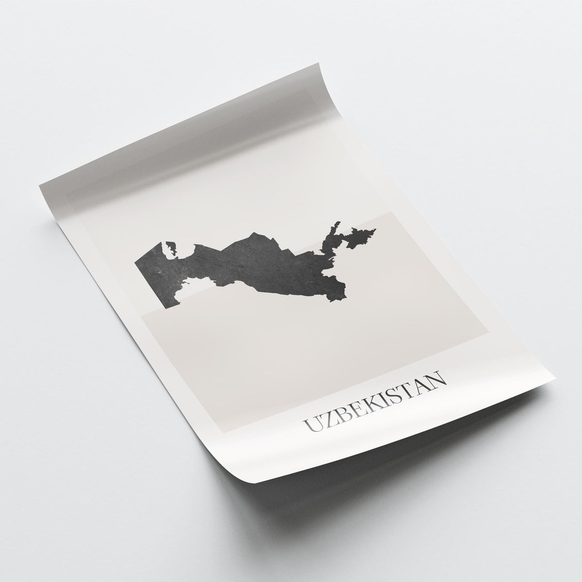 uzbekistan map poster - minimalist boho wall art - digital download - image 4