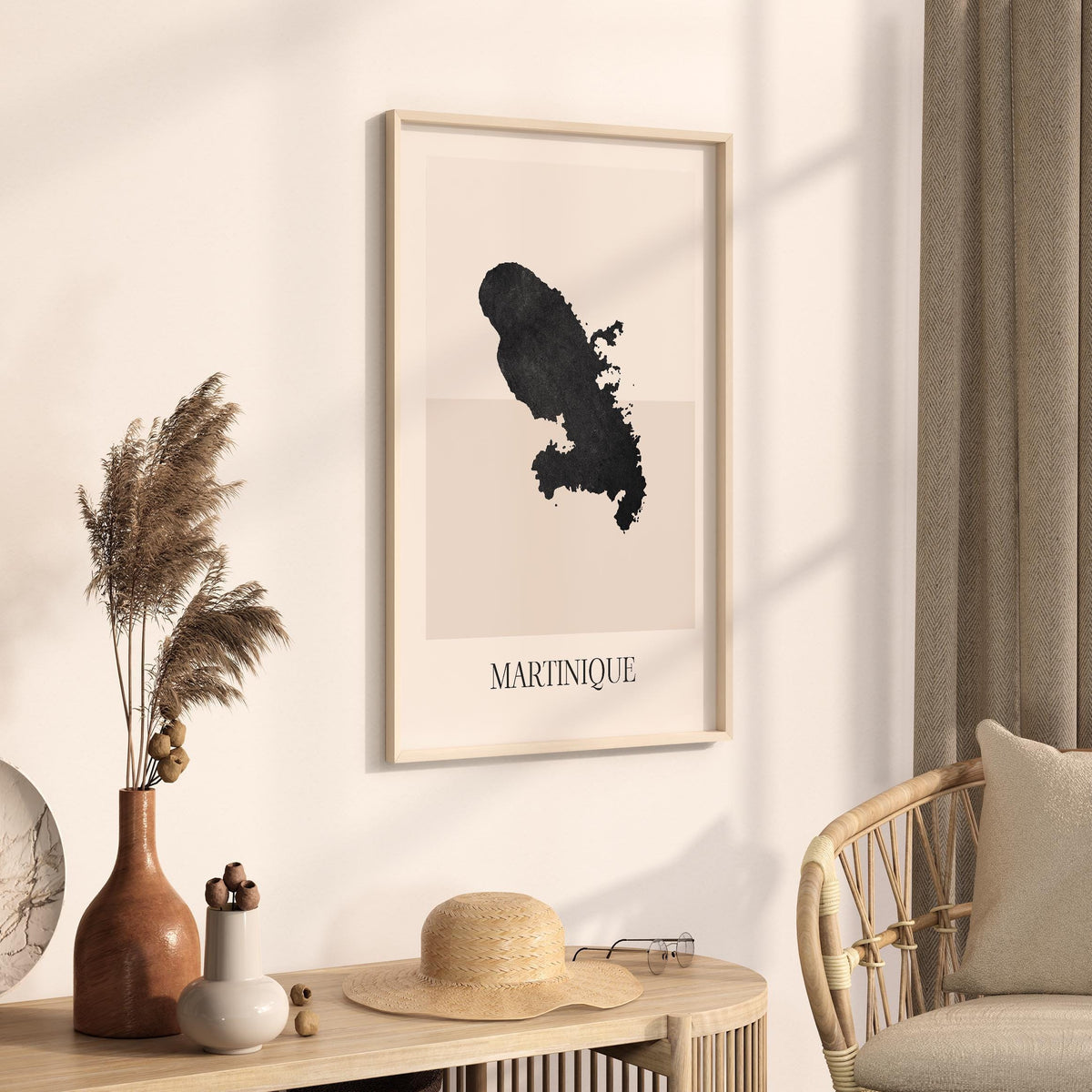 mauritius map poster - minimalist boho wall art - digital download - image 2