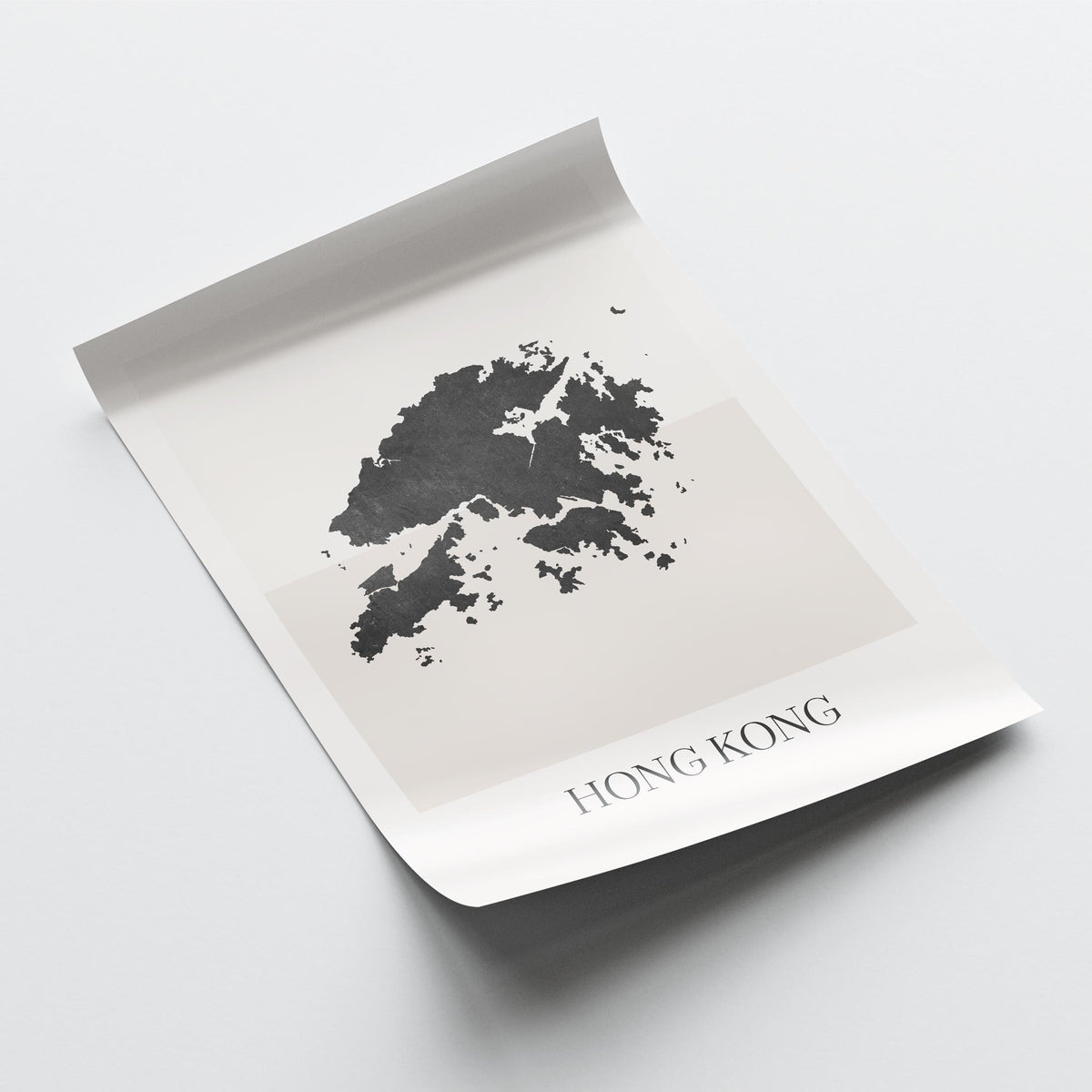 hong kong map poster - minimalist boho wall art - digital download - image 4