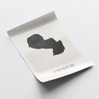 paraguay map poster - minimalist boho wall art - digital download - image 4