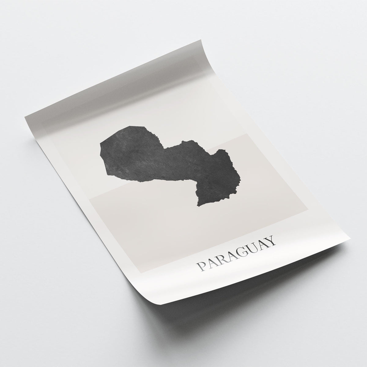 paraguay map poster - minimalist boho wall art - digital download - image 4