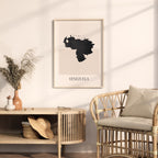 venezuela map poster - minimalist boho wall art - digital download - image 3