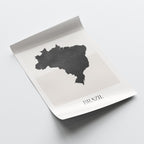brazil map poster - minimalist boho wall art - digital download - image 4
