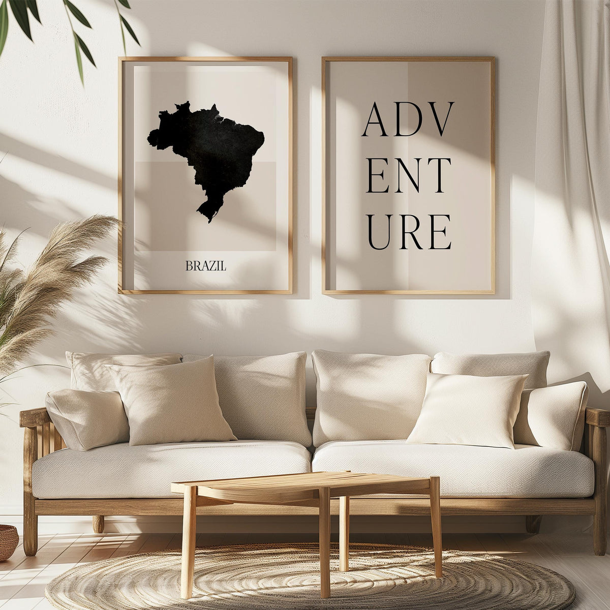 brazil map poster - minimalist boho wall art - digital download - image 5