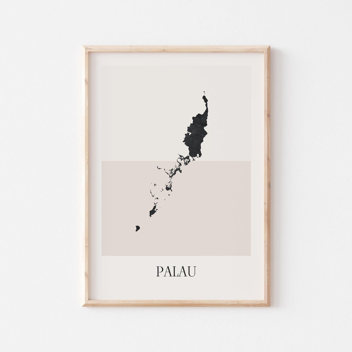 palau map poster - minimalist boho wall art - digital download - image 1