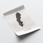 sweden map poster - minimalist boho wall art - digital download - image 4