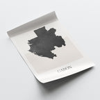 gabon map poster - minimalist boho wall art - digital download - image 4