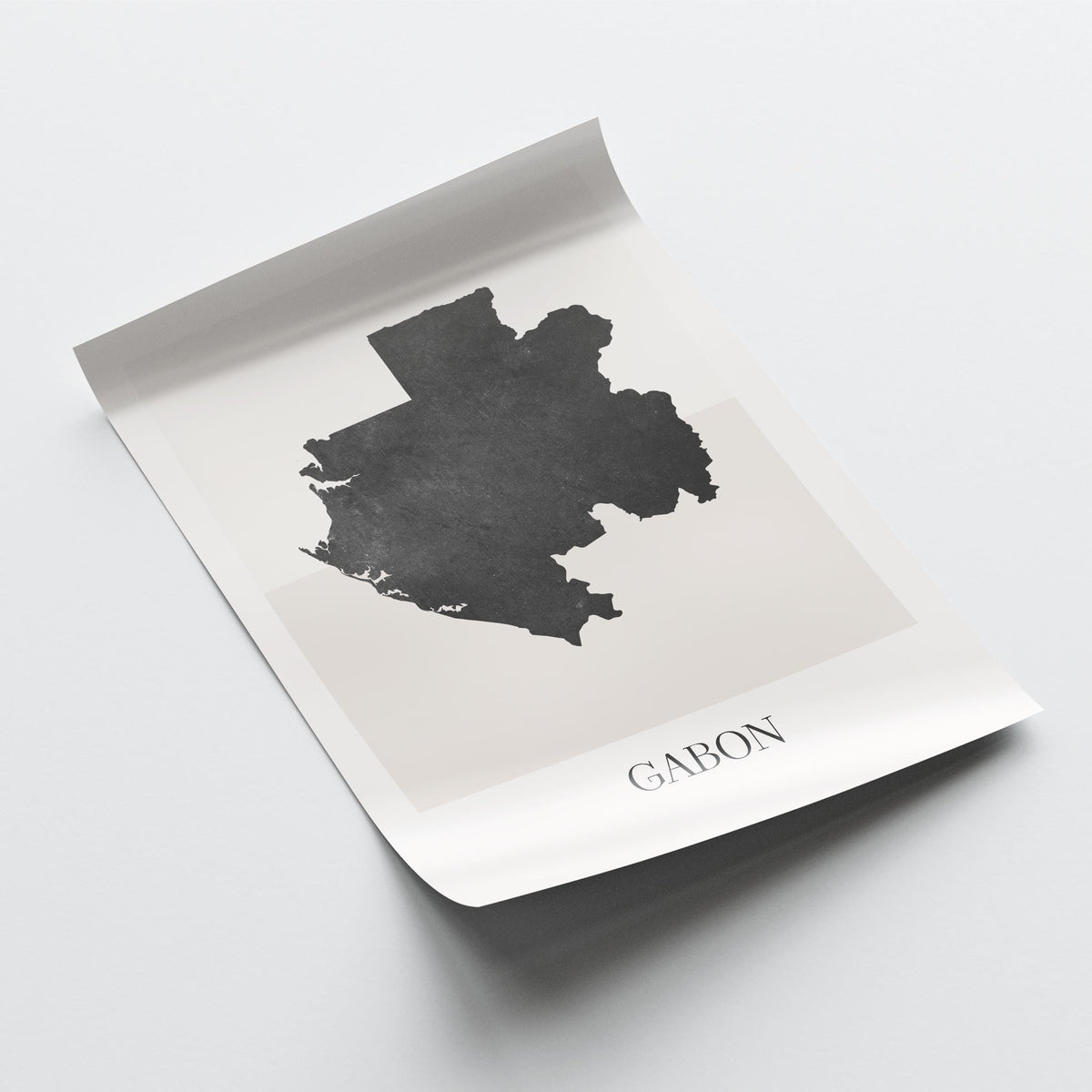 gabon map poster - minimalist boho wall art - digital download - image 4