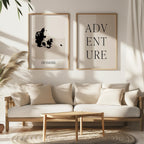 denmark map poster - minimalist boho wall art - digital download - image 5