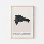 dominican republic map poster - minimalist boho wall art - digital download - image 1
