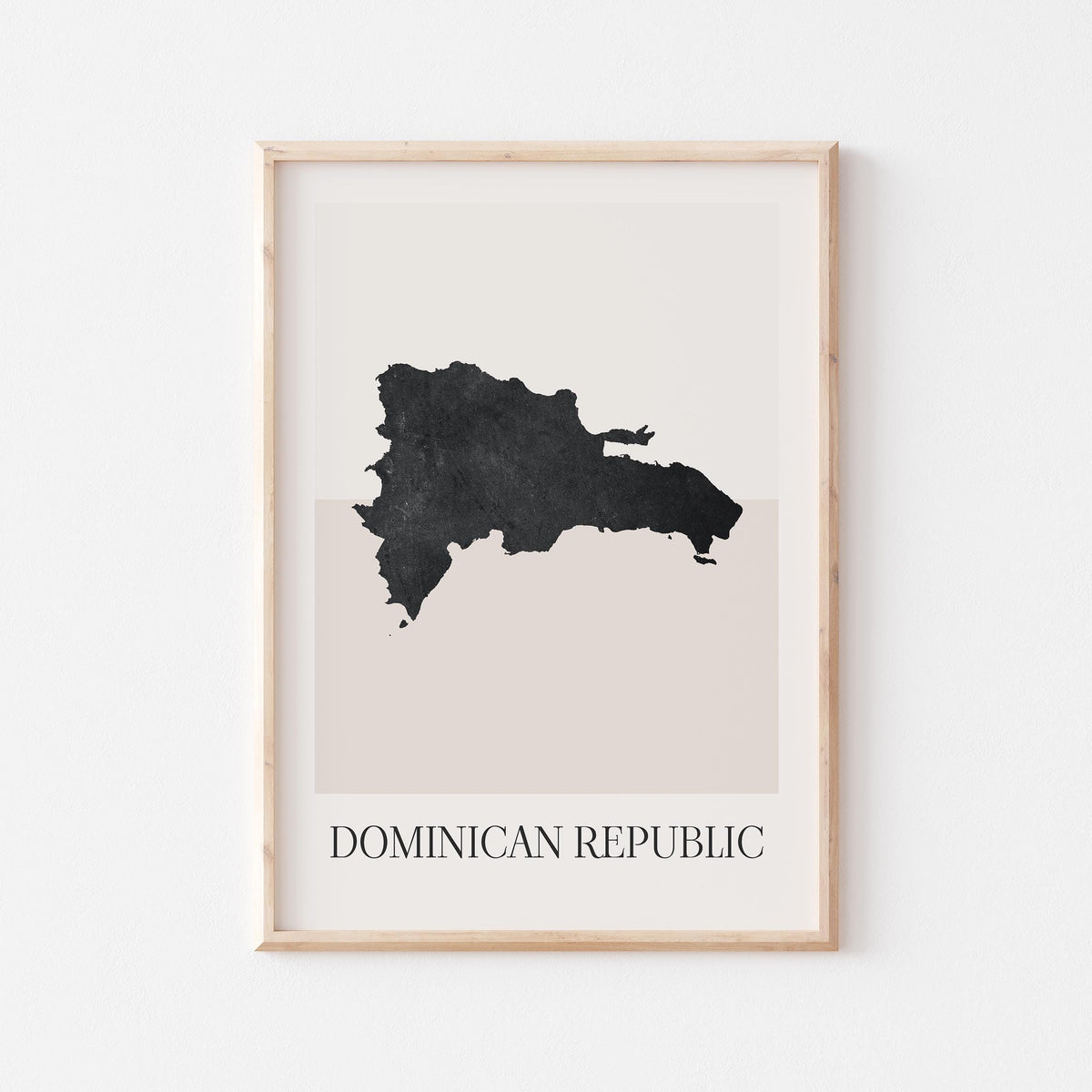 dominican republic map poster - minimalist boho wall art - digital download - image 1
