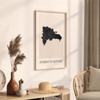 dominican republic map poster - minimalist boho wall art - digital download - image 2