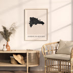 dominican republic map poster - minimalist boho wall art - digital download - image 3