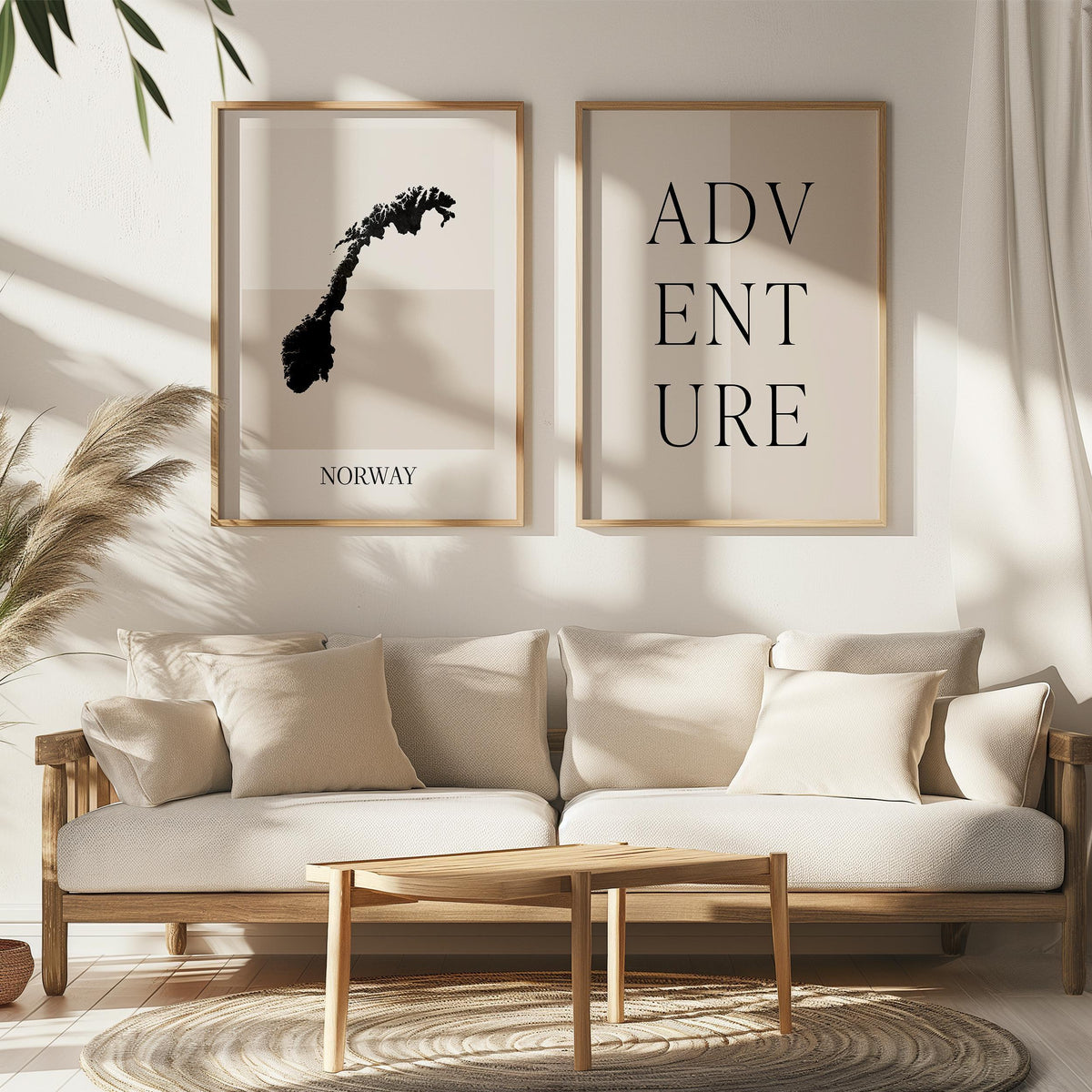 norway map poster - minimalist boho wall art - digital download - image 5