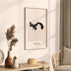 panama map poster - minimalist boho wall art - digital download - image 2