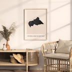 central african republic map poster - minimalist boho wall art - digital download - image 3